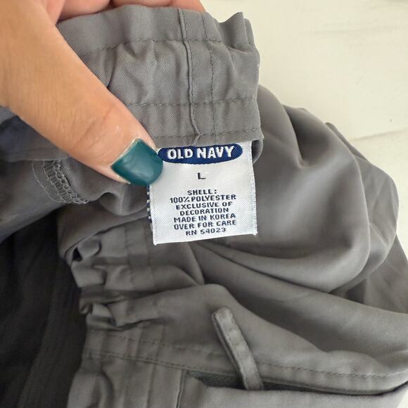 Vintage 2000 Y2K Old Navy Baggy Parachute Polyester Mens Pants Gray - L - Picture 9 of 12